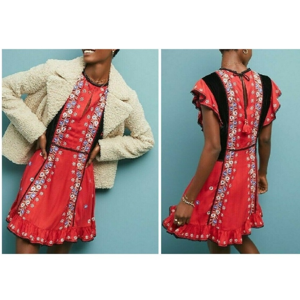 Anthropologie Desiree Floral Dress by Love Sam